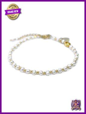 Natural Freshwater Pearl Beaded Bracelet Dainty Adjustable Charm Jewelry
